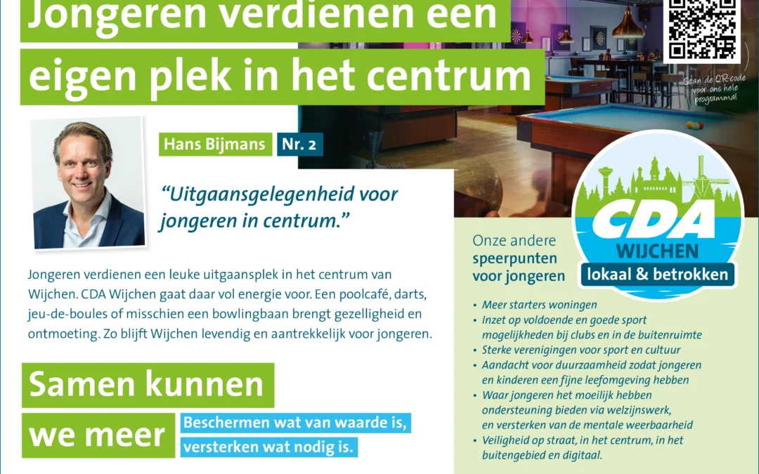 Jongeren verdienen een eigen plek in centrum